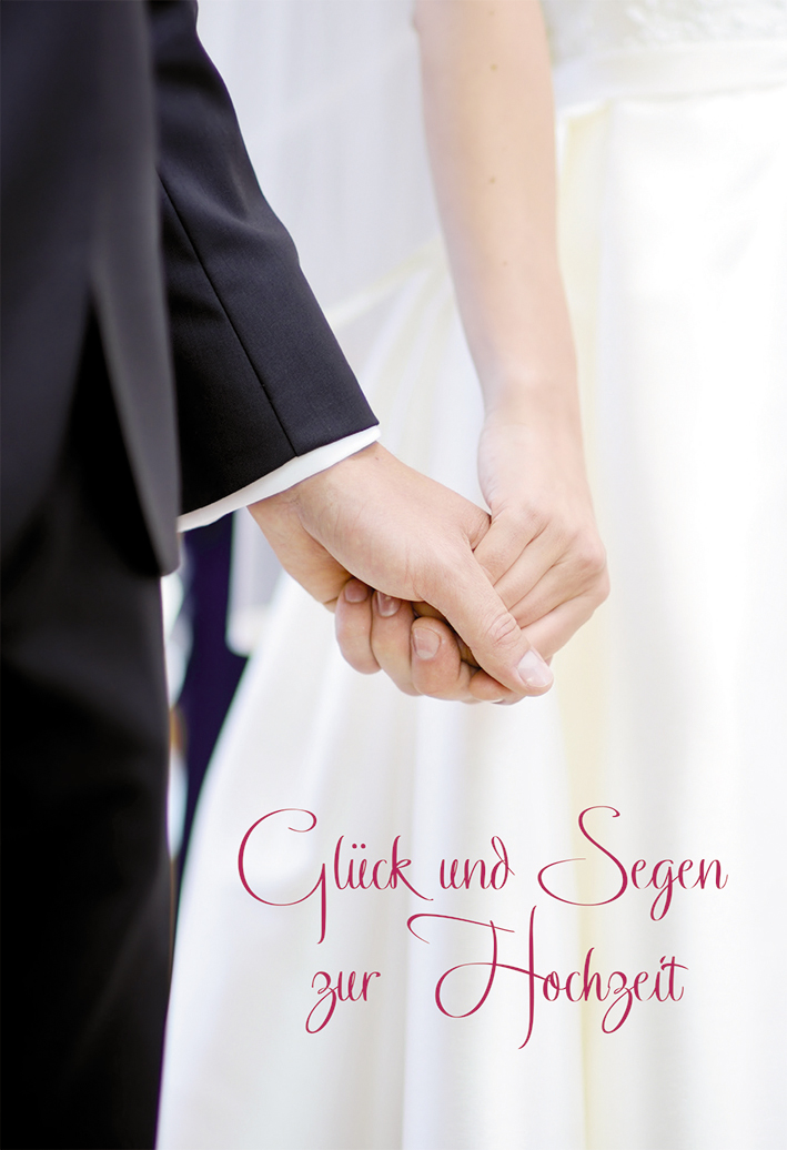 Glückwunschkarte Glück und Segen zur Hochzeit