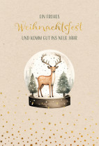 Weihnachtskarte - Ein frohes Weihnachtsfest und komm gut ins neue Jahr