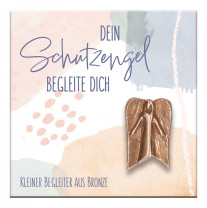 Engel-Plakette aus Bronze - Dein Schutzengel begleite dich