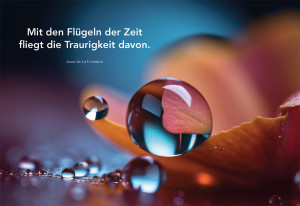 Trauerkarte - Mit den Flügeln der Zeit...