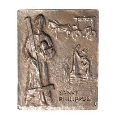 Bronzeheiligenrelief Philippus - Philipp