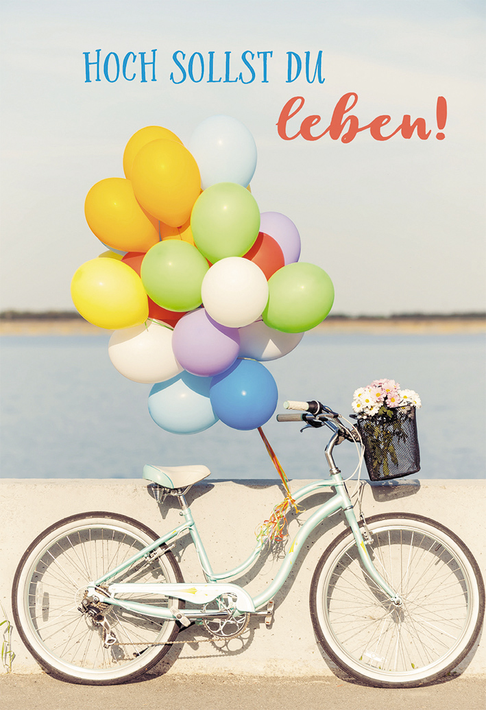 Glückwunschkarte zum Geburtstag Hoch sollst du leben!